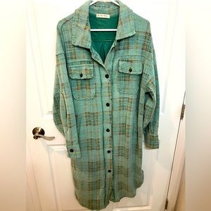 We the Free long plaid Ruby jacket in Sage